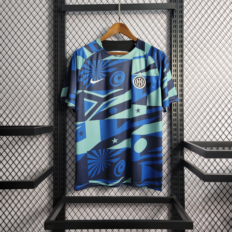 Camiseta de entrenamiento Inter de Milán Azul 22/23 - Versión Fan