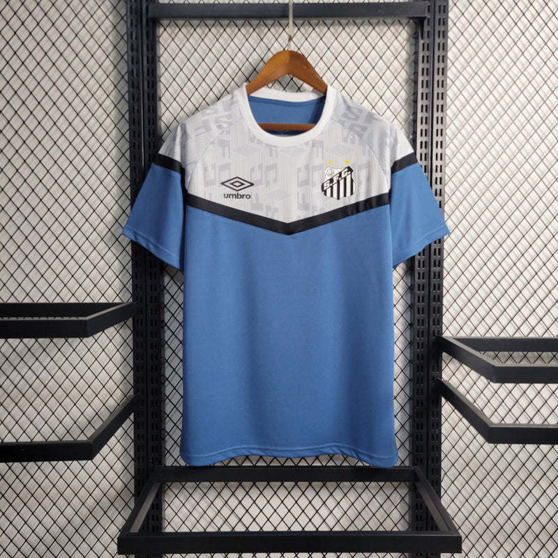 Camiseta Santos Entrenamiento 23/24 - Fan Umbro Hombre - Blanco y Azul