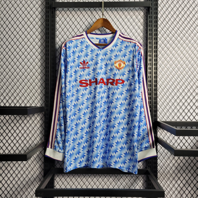 Camiseta Manchester United Reserve 90/92 - Versión Retro Manga Larga